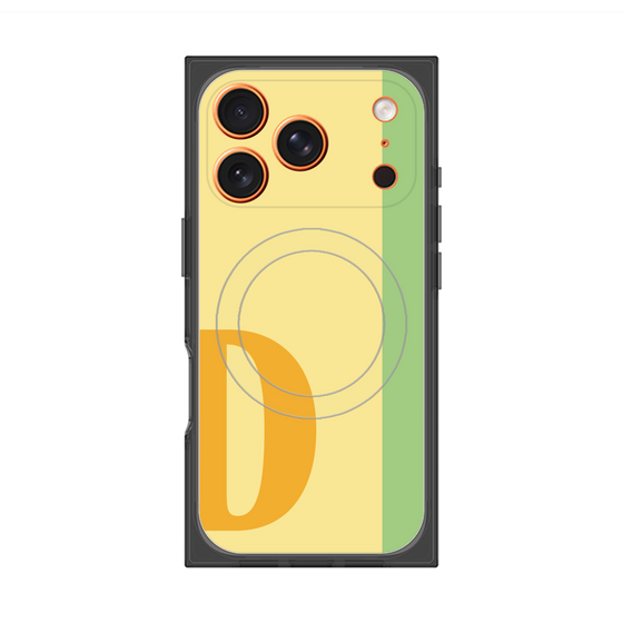 プレミアムスクエアケース with MagSafe［ オリジナル - initial color line - D yellow ］