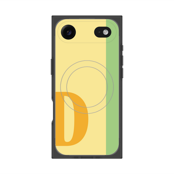 プレミアムスクエアケース with MagSafe［ オリジナル - initial color line - D yellow ］