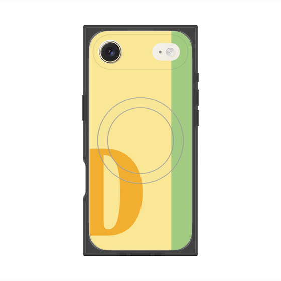 プレミアムスクエアケース with MagSafe［ オリジナル - initial color line - D yellow ］