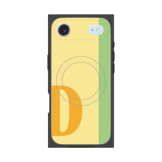 プレミアムスクエアケース with MagSafe［ オリジナル - initial color line - D yellow ］