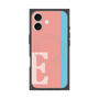 プレミアムスクエアケース with MagSafe［ オリジナル - initial color line - E pink ］