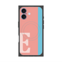 プレミアムスクエアケース with MagSafe［ オリジナル - initial color line - E pink ］