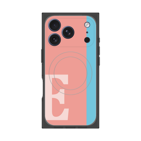 プレミアムスクエアケース with MagSafe［ オリジナル - initial color line - E pink ］