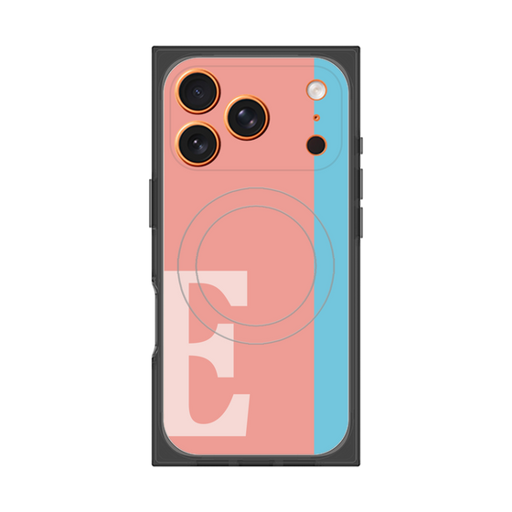 プレミアムスクエアケース with MagSafe［ オリジナル - initial color line - E pink ］
