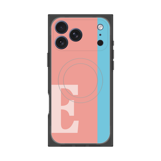 プレミアムスクエアケース with MagSafe［ オリジナル - initial color line - E pink ］