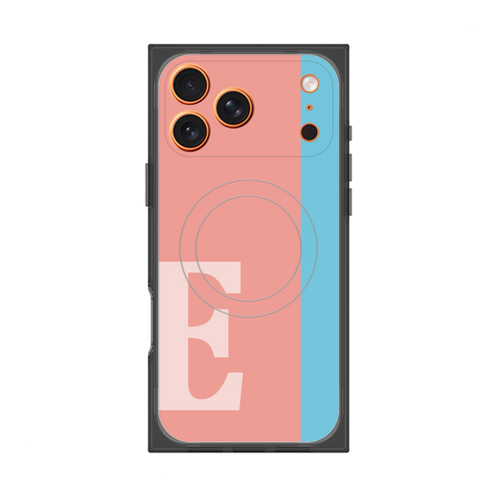プレミアムスクエアケース with MagSafe［ オリジナル - initial color line - E pink ］