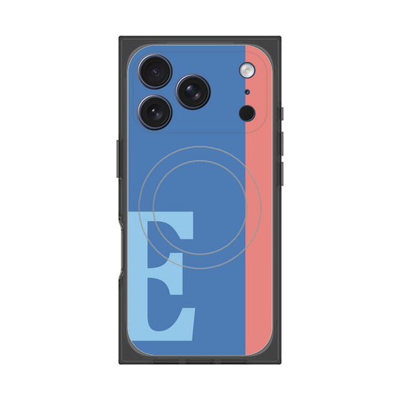プレミアムスクエアケース with MagSafe［ オリジナル - initial color line - E blue ］