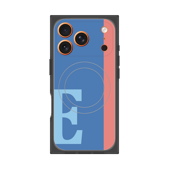 プレミアムスクエアケース with MagSafe［ オリジナル - initial color line - E blue ］