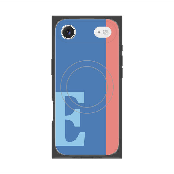 プレミアムスクエアケース with MagSafe［ オリジナル - initial color line - E blue ］