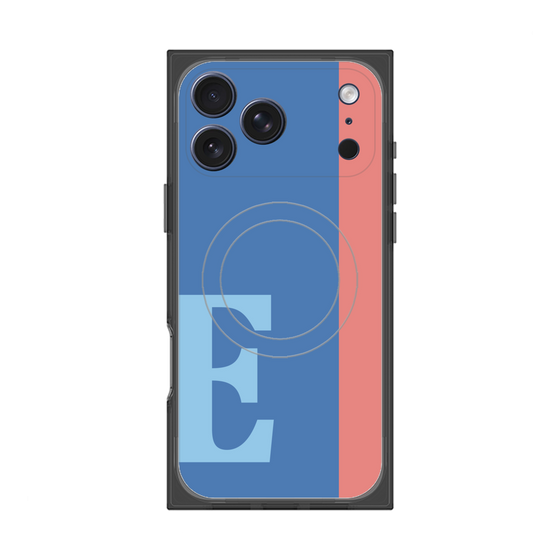 プレミアムスクエアケース with MagSafe［ オリジナル - initial color line - E blue ］