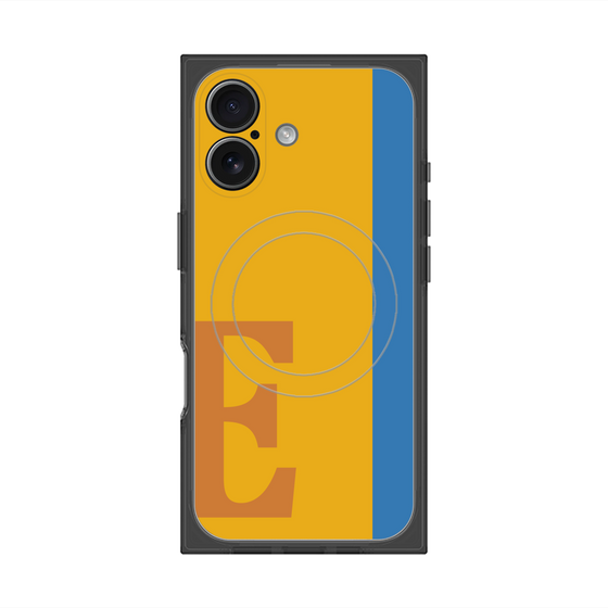 プレミアムスクエアケース with MagSafe［ オリジナル - initial color line - E orange ］