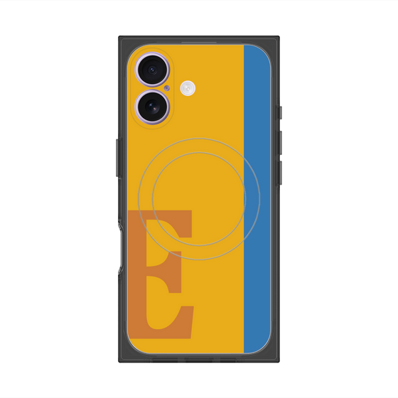プレミアムスクエアケース with MagSafe［ オリジナル - initial color line - E orange ］