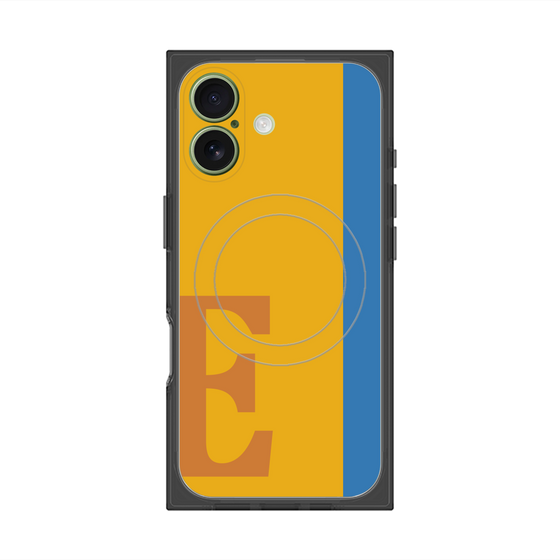 プレミアムスクエアケース with MagSafe［ オリジナル - initial color line - E orange ］
