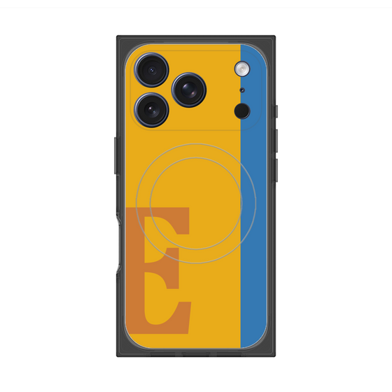 プレミアムスクエアケース with MagSafe［ オリジナル - initial color line - E orange ］