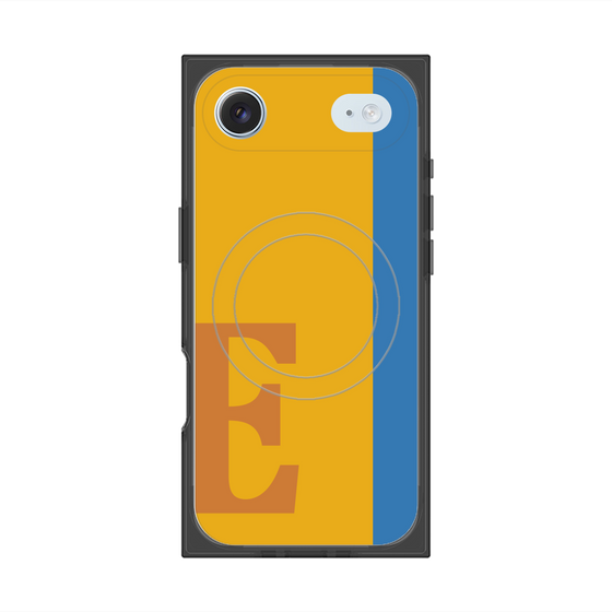 プレミアムスクエアケース with MagSafe［ オリジナル - initial color line - E orange ］