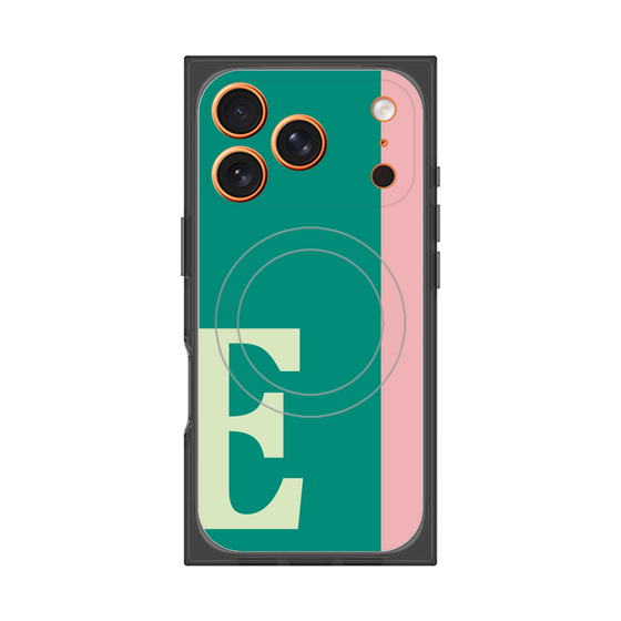 プレミアムスクエアケース with MagSafe［ オリジナル - initial color line - E green ］