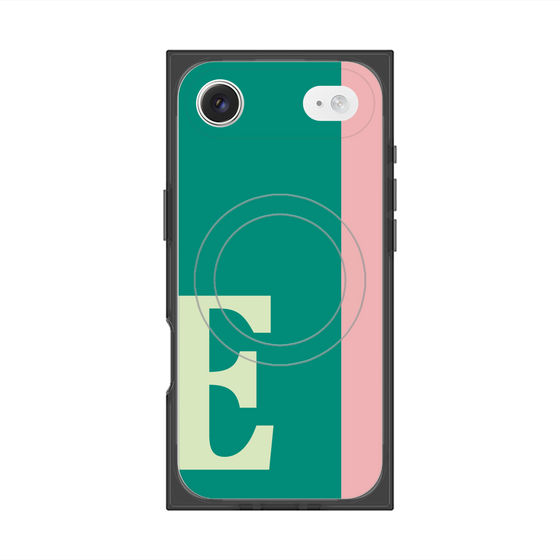プレミアムスクエアケース with MagSafe［ オリジナル - initial color line - E green ］