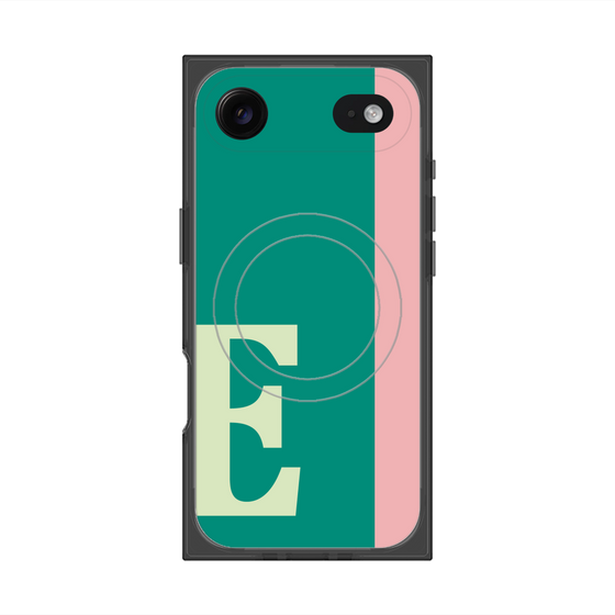プレミアムスクエアケース with MagSafe［ オリジナル - initial color line - E green ］
