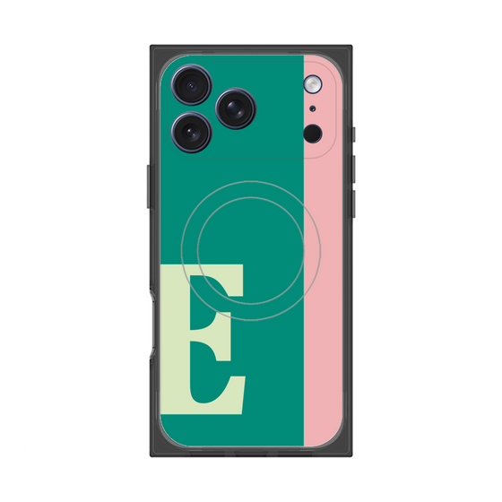 プレミアムスクエアケース with MagSafe［ オリジナル - initial color line - E green ］