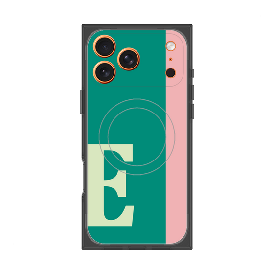 プレミアムスクエアケース with MagSafe［ オリジナル - initial color line - E green ］