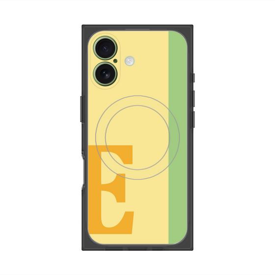 プレミアムスクエアケース with MagSafe［ オリジナル - initial color line - E yellow ］