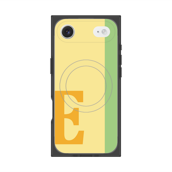 プレミアムスクエアケース with MagSafe［ オリジナル - initial color line - E yellow ］