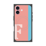 プレミアムスクエアケース with MagSafe［ オリジナル - initial color line - F pink ］