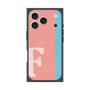 プレミアムスクエアケース with MagSafe［ オリジナル - initial color line - F pink ］