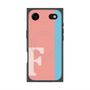 プレミアムスクエアケース with MagSafe［ オリジナル - initial color line - F pink ］