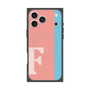 プレミアムスクエアケース with MagSafe［ オリジナル - initial color line - F pink ］