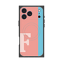 プレミアムスクエアケース with MagSafe［ オリジナル - initial color line - F pink ］