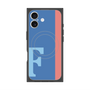 プレミアムスクエアケース with MagSafe［ オリジナル - initial color line - F blue ］