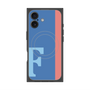 プレミアムスクエアケース with MagSafe［ オリジナル - initial color line - F blue ］