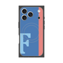 プレミアムスクエアケース with MagSafe［ オリジナル - initial color line - F blue ］