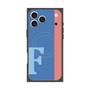 プレミアムスクエアケース with MagSafe［ オリジナル - initial color line - F blue ］