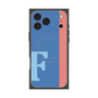 プレミアムスクエアケース with MagSafe［ オリジナル - initial color line - F blue ］