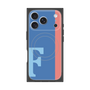 プレミアムスクエアケース with MagSafe［ オリジナル - initial color line - F blue ］