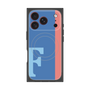 プレミアムスクエアケース with MagSafe［ オリジナル - initial color line - F blue ］
