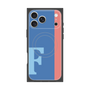 プレミアムスクエアケース with MagSafe［ オリジナル - initial color line - F blue ］