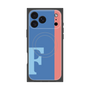 プレミアムスクエアケース with MagSafe［ オリジナル - initial color line - F blue ］