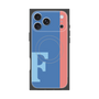 プレミアムスクエアケース with MagSafe［ オリジナル - initial color line - F blue ］