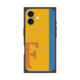 プレミアムスクエアケース with MagSafe［ オリジナル - initial color line - F orange ］