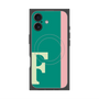 プレミアムスクエアケース with MagSafe［ オリジナル - initial color line - F green ］