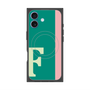 プレミアムスクエアケース with MagSafe［ オリジナル - initial color line - F green ］