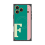 プレミアムスクエアケース with MagSafe［ オリジナル - initial color line - F green ］