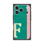 プレミアムスクエアケース with MagSafe［ オリジナル - initial color line - F green ］