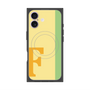 プレミアムスクエアケース with MagSafe［ オリジナル - initial color line - F yellow ］