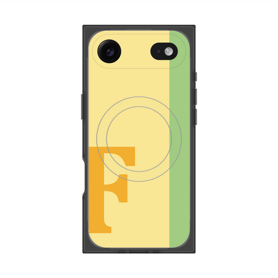 プレミアムスクエアケース with MagSafe［ オリジナル - initial color line - F yellow ］