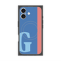 プレミアムスクエアケース with MagSafe［ オリジナル - initial color line - G blue ］