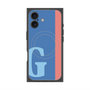 プレミアムスクエアケース with MagSafe［ オリジナル - initial color line - G blue ］